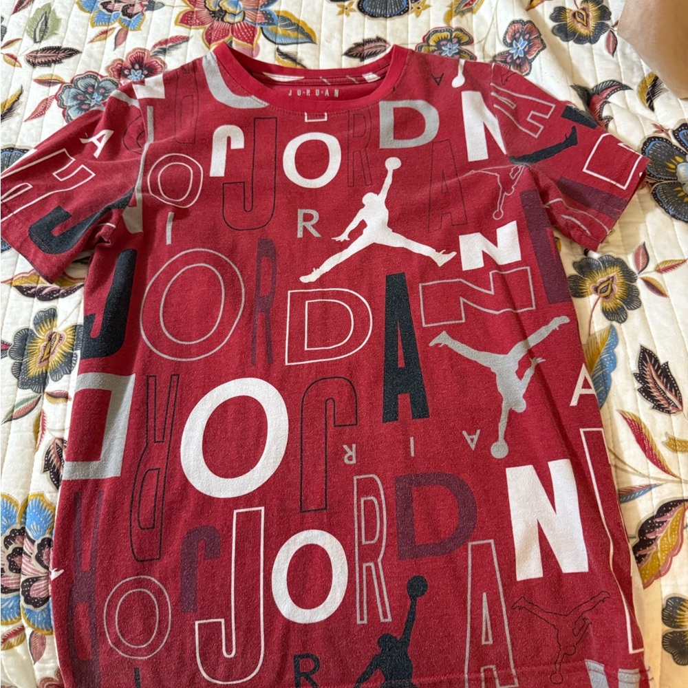 Jordan Kids Red Graphic T-Shirt (youth large)